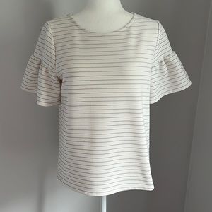 Anthropologie flutter sleeve top size S